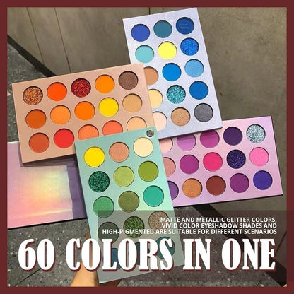 60 Color Rotating Eyeshadow Palette