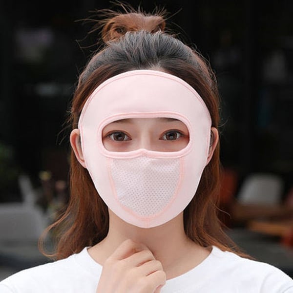 Breathable Ice Silk Sunscreen Long Neck Full Face Mask