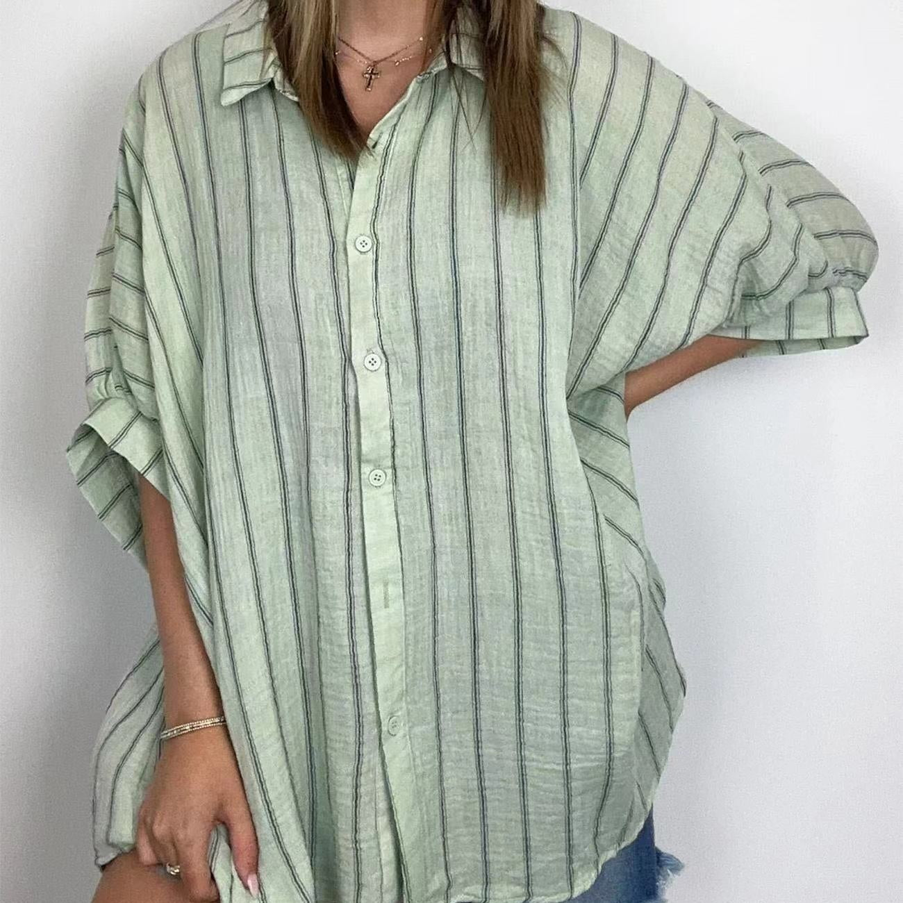 Women's Casual Striped Shirt-Keep You Comfortable All Day Long