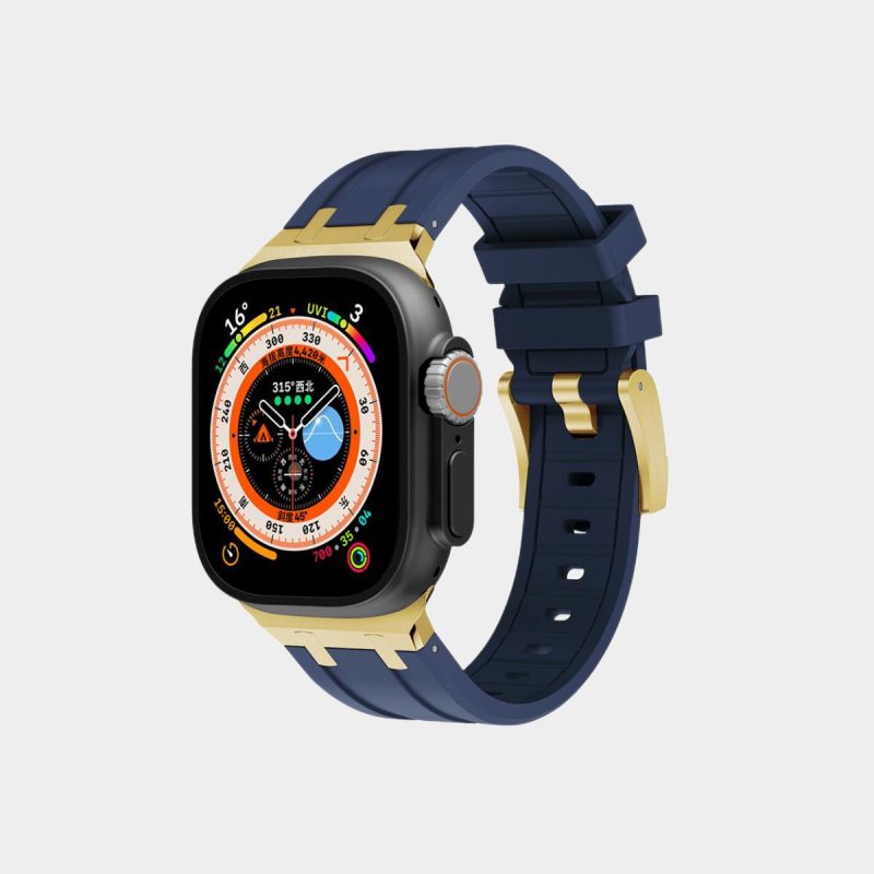 New AP Metal Head Silicone Band For Apple Watch