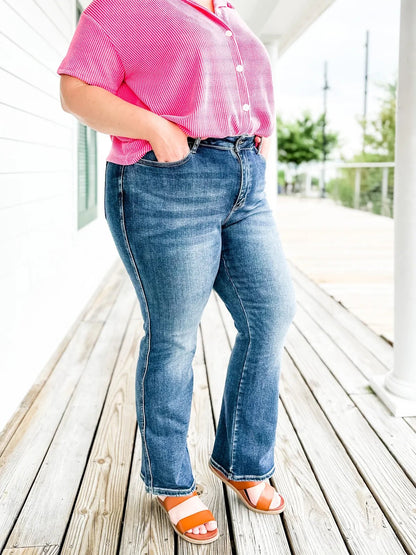 🍂Tummy Control Bootcut Jeans👖