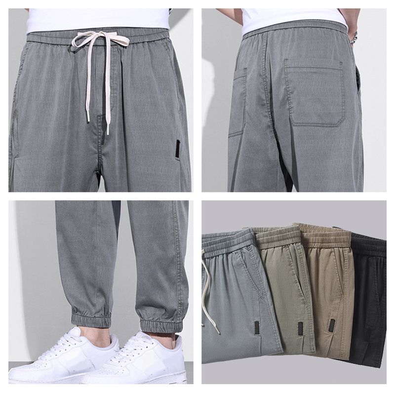 Men’s Elastic Drawstring Breathable Casual Joggers