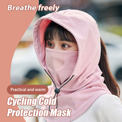 Hooded Face Mask with Neck Warmer for Cycling