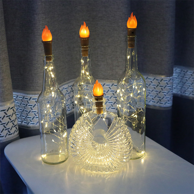 Wine Bottle Lights with Cork