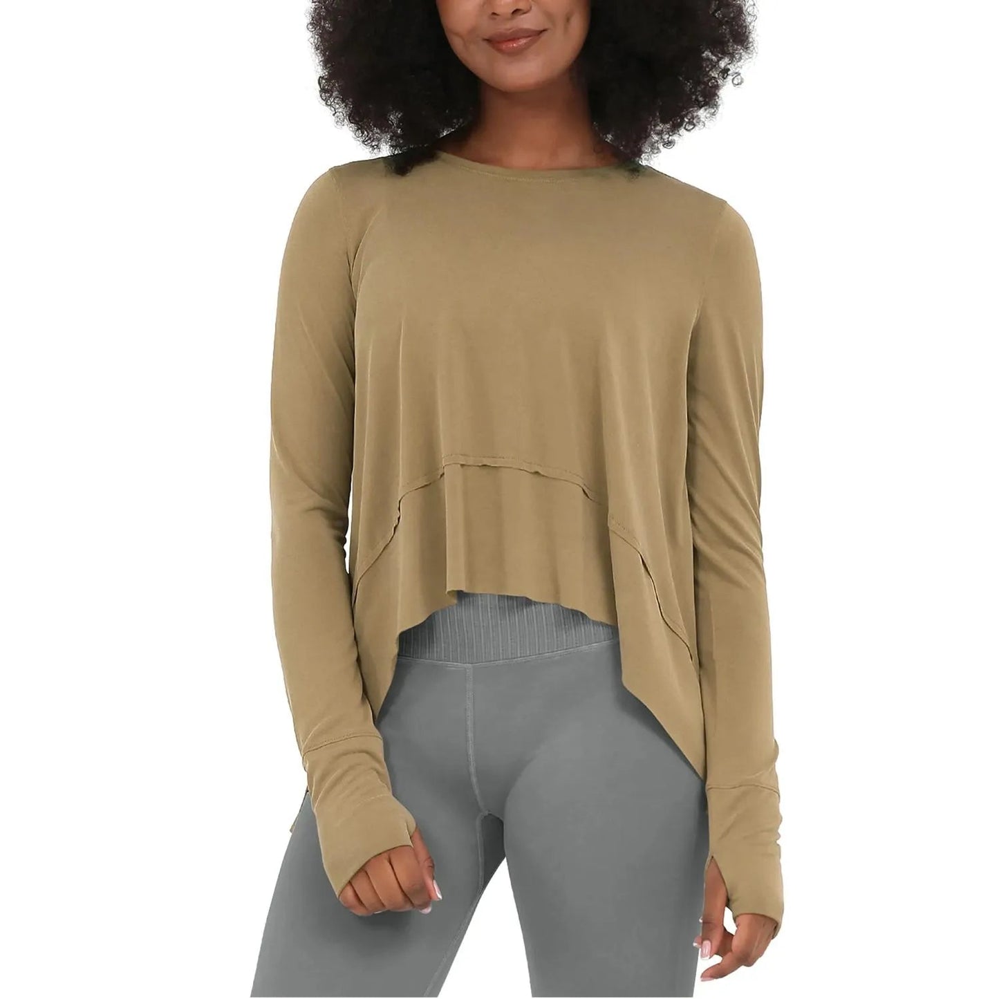 Women's Soft Long Sleeve Cropped Top