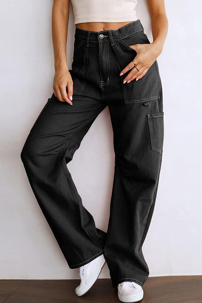 Baggy Low Rise Cargo Jeans