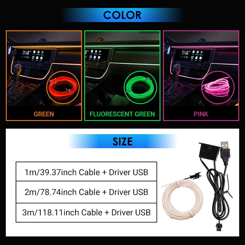 Car Ambient Light Cold Light Lamp Strip