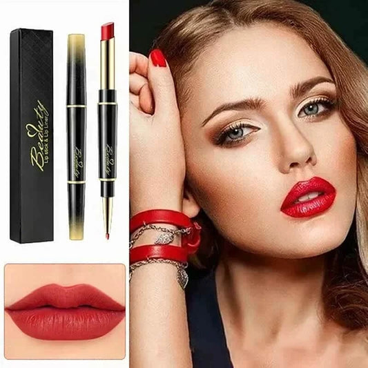 Double ended lipstick Automatic Lip Liner Matte Waterproof Non-fading Non-stick Lipstick