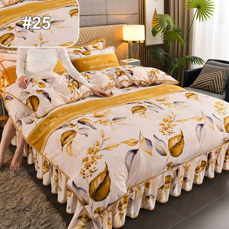 Double-Sided Warmth Moisture-Wicking 4-Piece Bed Sheet Set