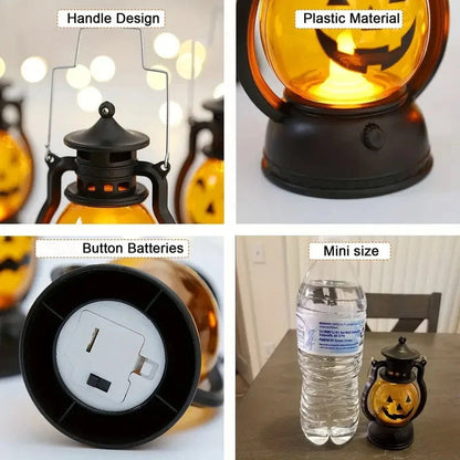 Portable Battery-Operated Halloween Pumpkin Lantern