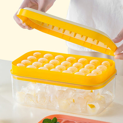 Stackable Easy Release Ice Cube Mold&Trays with Container Ice Scoop and Press Plate