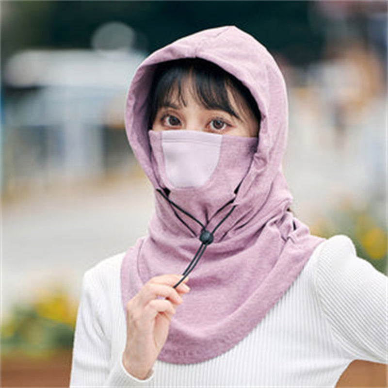 Hooded Face Mask with Neck Warmer for Cycling