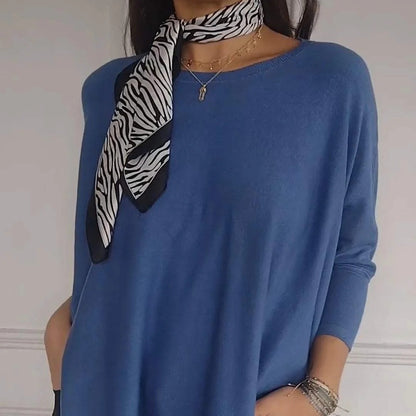 Women's Round Neck Loose Knit Top