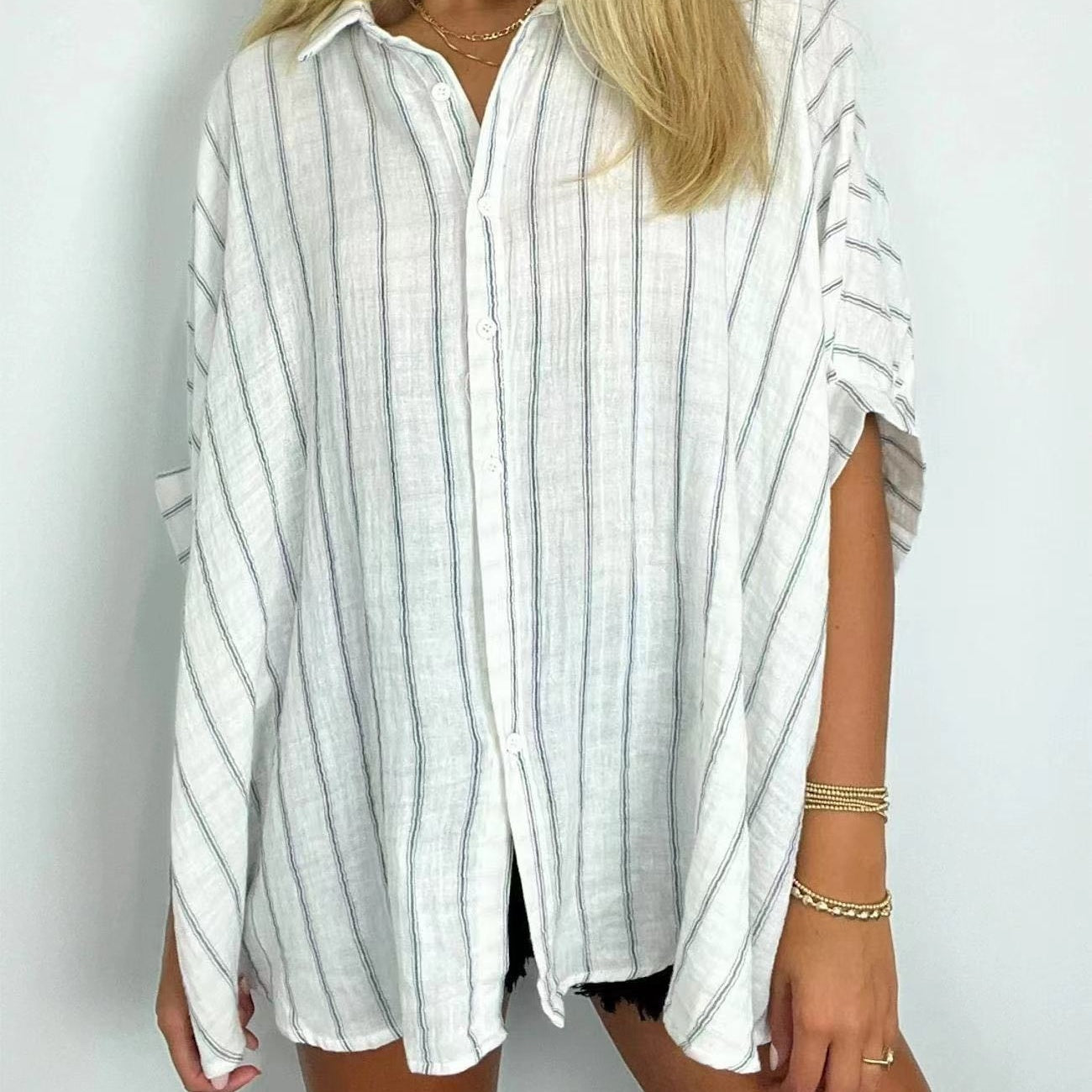 Women's Casual Striped Shirt-Keep You Comfortable All Day Long