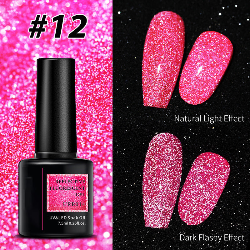 Christmas Dress Up Shiny Reflective Fluorescent Gel Nail Polish