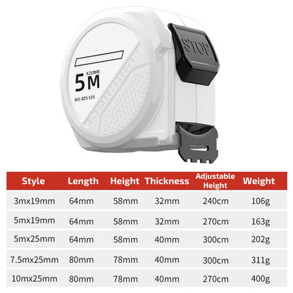 High-Precision Tape Measure with Self-Locking Design