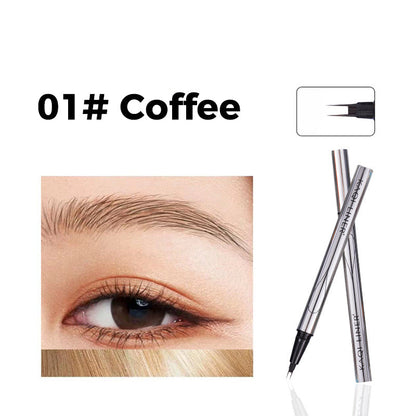 Multi-Purpose Waterproof Eyebrow Pen with Bifurcated Tip