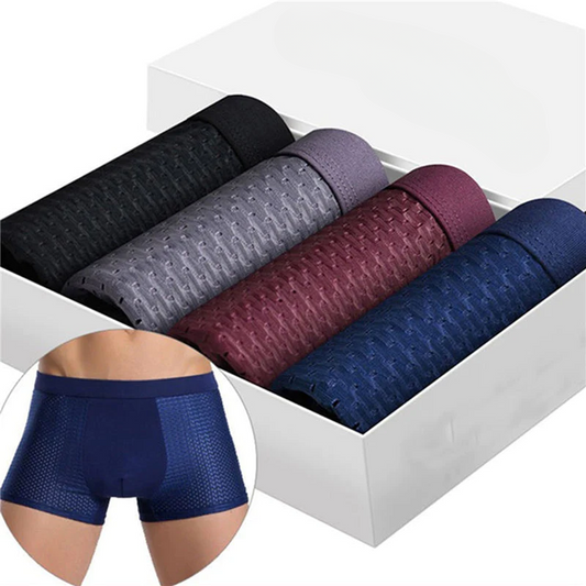 Breathable Antibacterial Boxer Mesh Silk Briefs