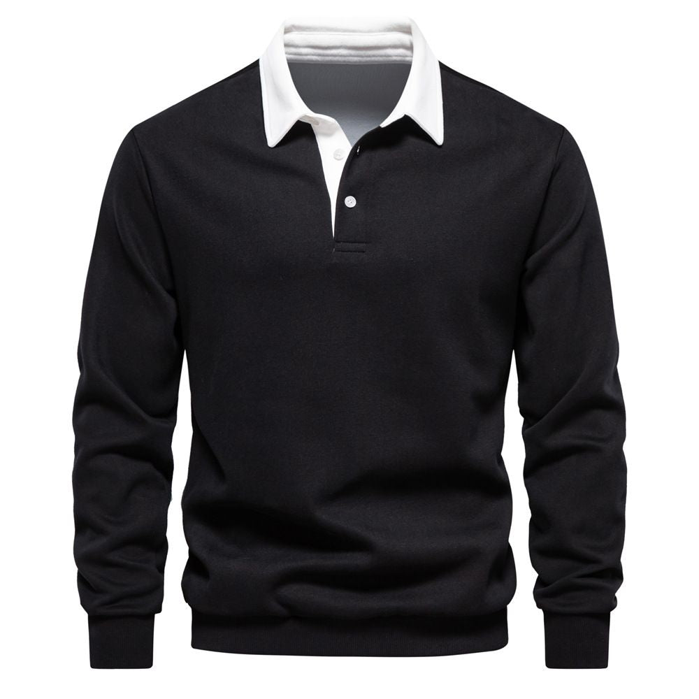 Men's Autumn Casual Long-sleeve Lapel Sweatshirt