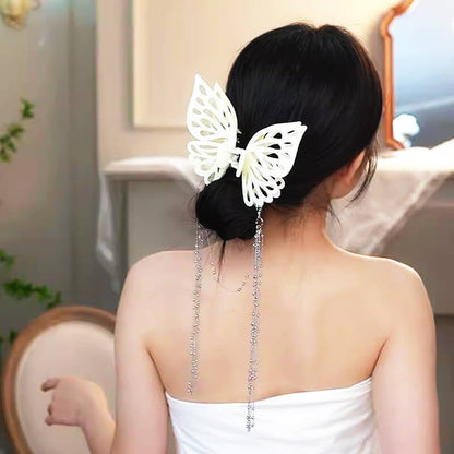 Butterfly Cutout Tassel Large Hair Clip