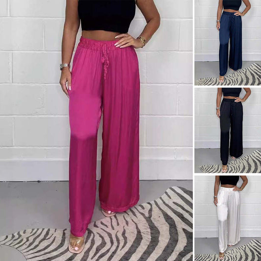 💝Straight Leg Smooth Loose Trousers