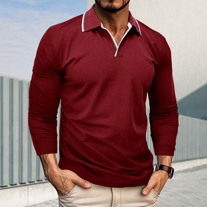 Men’s Long-sleeve V-neck T-shirt