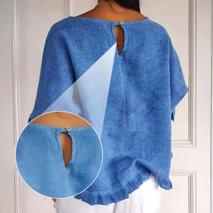 Loose Fit Cotton Linen Summer Top