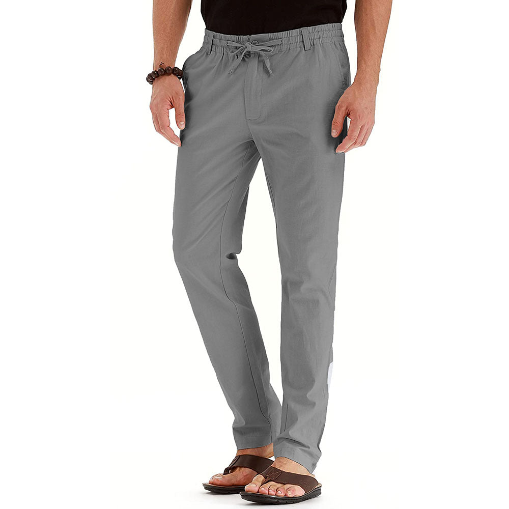 Men‘s Ice Silk Linen Trousers