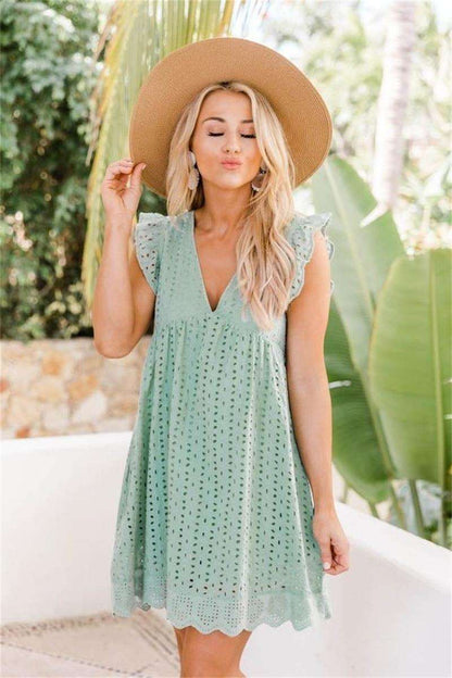 New California Lace Dress Romper