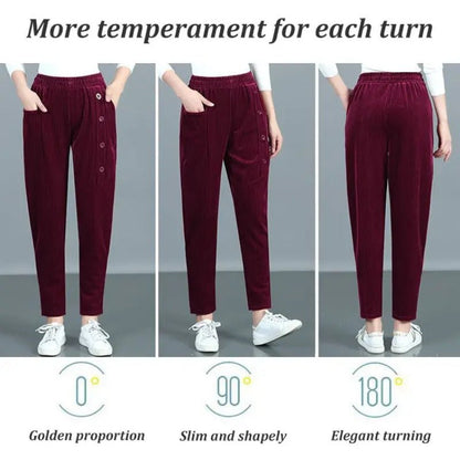 Buy 2 Free Shipping-Women’S Warm Corduroy High Waist Pants