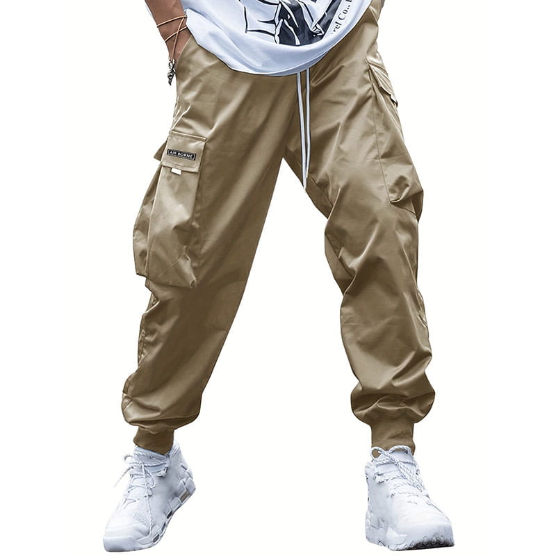 Men's Casual Loose Vintage Flap Pocket Jogger Pants