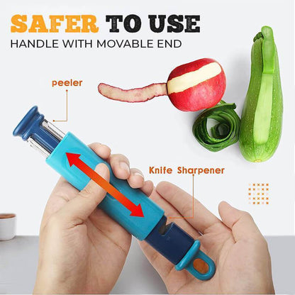 2 In 1 Peeler/Knife Sharpener