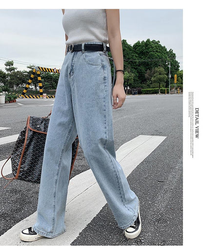 High Waist Straight Jeans