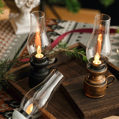 💥LED Vintage Kerosene Lamp Electronic Swing Candle