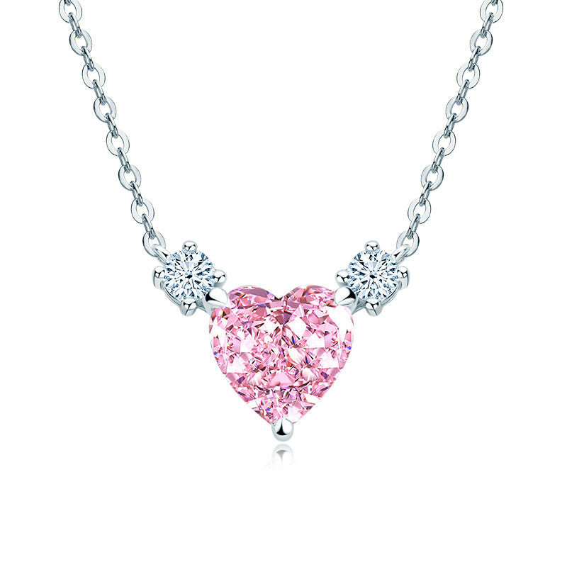 Loving Heart Pink Diamond Necklace