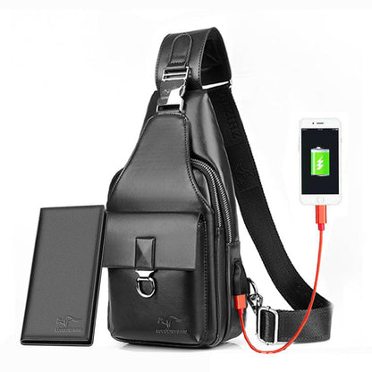 Men's Rechargeable Waterproof High-quality Chest Bag