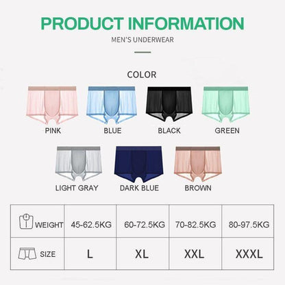 HOT SALE- Men's Ice Silk Boxer Shorts Underwear