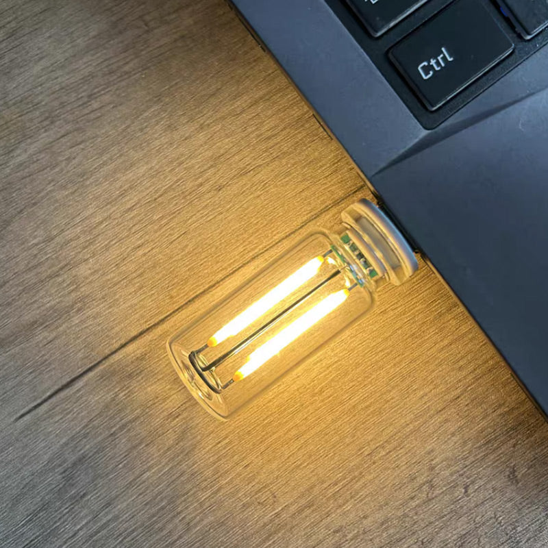 Portable Touch-Control Glass Bulb USB Night Light