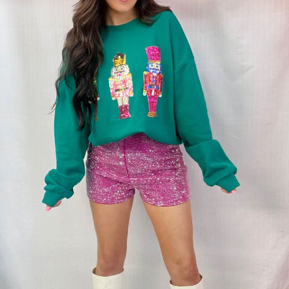 Women's Sequin Nutcracker Pullover