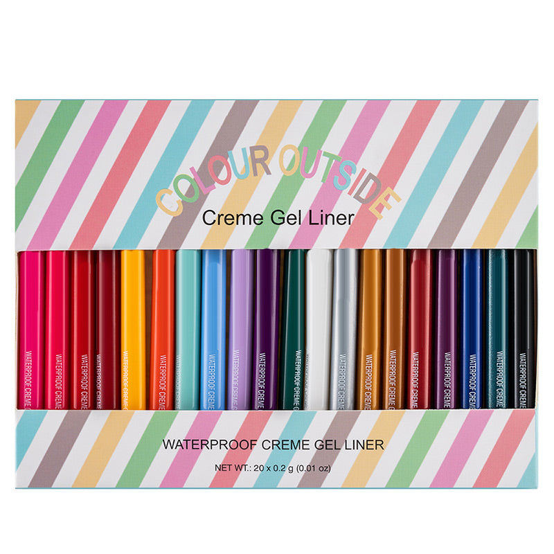 20 PCS Multi-Color Waterproof Long-Lasting Eyeliner Pencil Set