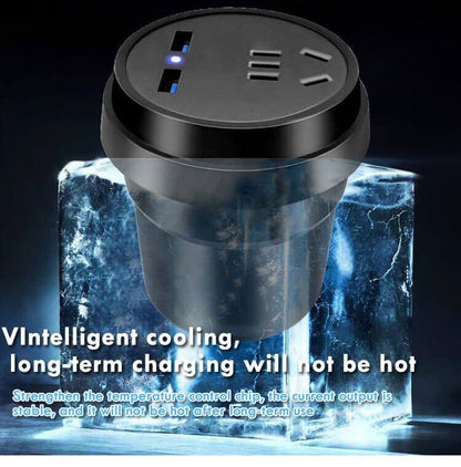 ☃Christmas Hot Sale 45% OFF  - Cup Type Car Inverter Quick Charge Power QC 3.0