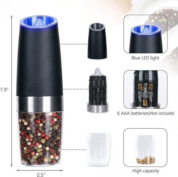 🧂Automatic Electric Salt And Pepper Mill With Gravity Sensor