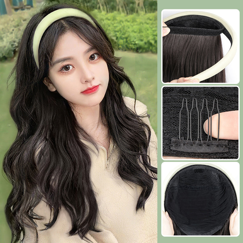 Women'S Long Curly Hairband Wig Headpiece