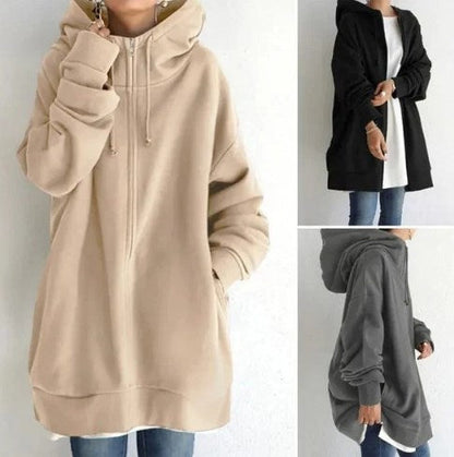 Women's Autumn/Winter Zipper Hooded Sweater