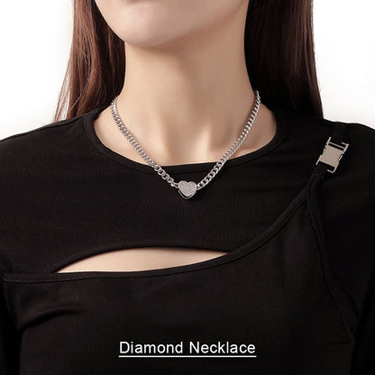 Love Heart Magnet Diamond Necklace