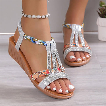 Women's New Summer Rhinestone Open Toe Sandals