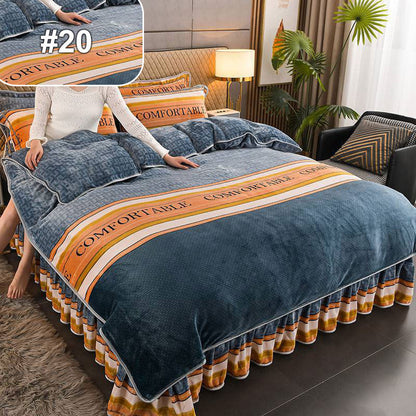 Double-Sided Warmth Moisture-Wicking 4-Piece Bed Sheet Set