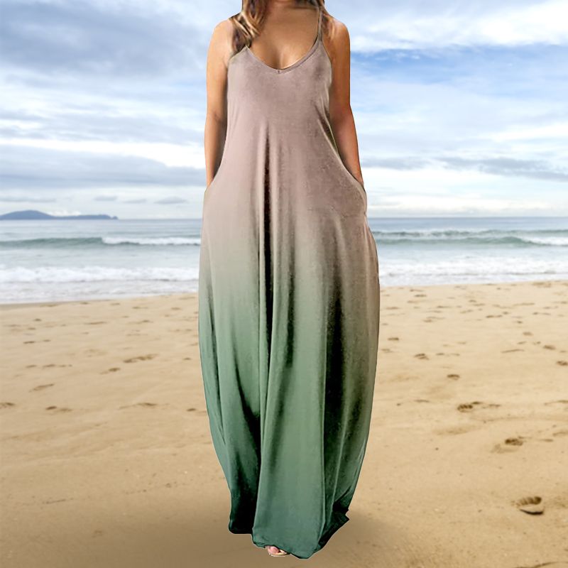 Women’s Sling V-neck Maxi Dress