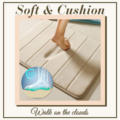 Soft Coral Velvet Absorbent Bath Mat