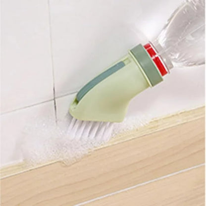 Multifunctional Crevice Brush With Connected To Mineral Water Bottles